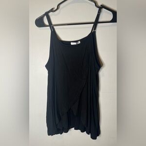 NWT black soft tank top size large